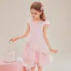 HelloKitty Hello Kitty Vestido de Verano para Niñas 2025 Nuevo Dulce Estilo Francés Vestido de Malla Vestido de Princesa con Vuelo