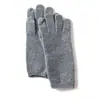 Luvas de tricô de cashmere compatíveis com tela sensível ao toque para mulheres, cor sólida, versáteis, design de cinco dedos, quentes e resistentes ao frio, adequadas para ciclismo
