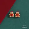 Dibujos Animados Mini Muñeco de Nieve Navideño Regalo Reno Accesorios de Resina DIY Pegamento de Crema Funda de Teléfono Móvil Pasador Material para Joyería