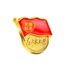 Insignia de Fiesta Imán Fuerte Broche Insignia de Miembro de Fiesta Invierno Estándar Material de Aleación de Zinc Insignia de Plástico Ahora