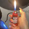 (Dropshipping em Todas as Plataformas) Isqueiro Criativo de Extintor de Incêndio Iluminado, Acendedor Recarregável de Chama Aberta com Design Único