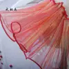 En stock 14cm organza iridiscente degradado plisado falda de disfraz de sirena tridimensional material auxiliar encaje con volantes