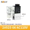 Válvula de solenoide neumática de 2 vías y 2 posiciones 2V025-08 válvula de control AC220V DC12V DC24V válvula normalmente cerrada