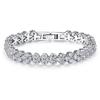 Deseo transfronterizo Explosiones en vivo europeas y americanas Roma Pulsera de diamantes completa Femenina Exquisita Circonita Lujo Temperamento de alta gama Pulsera de moda