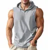 Chaleco con Cremallera sin Mangas Holgado Transpirable con Bolsillo de Verano Transfronterizo Estilo Americano para Entrenamiento Deportivo Fitness para Hombres 2026