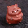Pet de Chá de Argila Roxa Figurine de Rato Marmota Esquilo Castanha Brinquedo de Chá Fofo Cerimônia do Chá Mesa de Chá Acessórios para Conjunto de Chá Pode Ser Criado