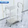 Carrinho de jantar em aço inoxidável, carrinho de coleta de tigelas de painel plano duplo/triplo médico, carrinho comercial para uso em hotel e restaurante, popular para vendedores de rua