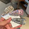 Pinza para el Cabello Elegante de Diamante Brillante Color Rosa con Pedrería Clip para Niña Dulce Versátil Clip de Nicho Clip para Flequillo Clip BB Accesorios para el Cabello