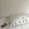 Funda de almohada de algodón 100% con corazón girly coreano, funda interior para cojín, 48x74, funda de almohada individual, funda de almohada de una sola pieza