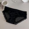 Calcinha de Renda Estilo Japonês Personalidade Desejo Puro Menina Cintura Baixa Sexy Respirável Algodão na Virilha Sem Costura Fina Calcinha Feminina