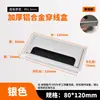 Caja de Rosca Amortiguadora de Aleación de Aluminio Cubierta de Agujero para Cables de Escritorio Computadora Escritorio Cuadrada