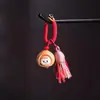 Pau-rosa Esculpido Desenho Animado Fofo Alho Castanha Multi-Menina Alho Pingente Sândalo Verde Corrente para Celular Bolsa Pendente Chaveiro