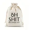 Kit para la Resaca Transfronterizo Bolsa de Algodón y Lino con Cordón Bolsa de Regalo para Boda Fiesta de Despedida de Soltera Personalizable