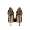 Venta al por mayor de comercio exterior Moda europea y americana color degradado Tacón fino puntiagudo de 12 cm Zapatos de piel suave para mujer Estampado de leopardo Zapatos de moda para mujer