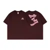 Camiseta de Algodón Puro 240g Verano para Hombre Casual Transpirable Básica Estilo Letras Ropa de Hombre Holgada Cuello Redondo Mangas Cortas para Pareja
