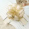 Amazon Transfronteiriça 50 # Grande Flor de Bola de Tinta com Borda Dourada Tecido de Neve Flor Puxada à Mão Esférica Decoração de Presente de Natal