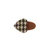 Pinza para el Pelo con Botón de Amor Pied de Poule Pinza para el Flequillo de Niña Pinza de Pico de Pato con Flockado para Cabello Suelto Pinza de Amasar de Terciopelo Pinza marrón