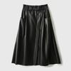 Falda de Cuero de Cintura Alta, Elegante y Versátil, Falda Midi Elegante, Moda Otoño 2026 para Mujer, Falda Pu Adelgazante Ecológica
