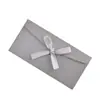 Envelope de laço de fita engrossado Embalagem de presente de aniversário de papel perolado Cartão de saudação Logotipo imprimível Envelope Bolsa Cartão de convite