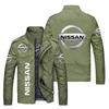 Jaqueta Cardigan Casual Nova Masculina de Comércio Exterior Europeu e Americano 2023 Jaqueta Corta-vento à Prova d'Água para Ciclismo ao Ar Livre Estampada com Marca de Carro