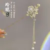 Grampo de Lírio-do-Vale para Mulheres, Novo Estilo de Luxo com Borlas de Estilo Antigo, Novo Acessório de Cabelo Estilo Chinês Hanfu para Uso Diário