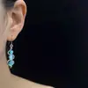 Pendientes Colgantes de Gato Ojo de Gato Azules Redondos Ondulados Europeos y Americanos Estilo Retro Simple Moda Elegante Personalizados Tendencia