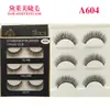 Fábrica mayorista de pestañas postizas de tallo de algodón A604 en stock tridimensional cruzadas gruesas pestañas postizas para maquillaje de actuación en escenario