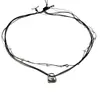 Collar de Cuerda Trenzada con Piedras Naturales para Mujer, Collar con Colgante Irregular Ajustable para Mujer, Diseño de Nicho, Estilo Delgado, Versátil y Moderno