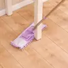 Mop de Chenille para Uso Doméstico, Aço Inoxidável, Rotação de 360 Graus, Extensível, Mop Plano Mãos Livres