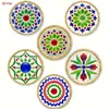 Jogos Americanos de Madeira para Novos Produtos Transfronteiriços, Porta-Copos Redondos de Madeira, Artesanato de Madeira para Festas Familiares, Porta-Copos Decorativos de Madeira
