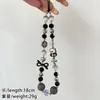 Funda Inspirada en Celebridades Corazón Negro Genial Cadena para Teléfono Funda Corta para Teléfono Accesorio Estilo Oscuro Correa para Cámara CCD