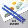 Lanyard con etiqueta de equipaje, doble cara, borde de PU con aceite, lanyard de color, accesorios de equipaje, lanyard de etiqueta para registro de información