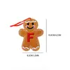 Decoración Navideña Transfronteriza de Tela Nueva, Colgante de Hombre de Jengibre, Adorno para Colgar en el Árbol de Navidad, Hombre de Galleta con Letra Navideña