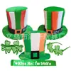 Fiesta de San Patricio Irlandesa Sombrero de Copa Verde Sombrero de Copa de Trébol Correa para el Hombro Correa de Certiquette Gafas de Ventana traje