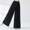 Nuevo Conjunto de Práctica Unisex de Danza Clásica Estilo Chino, Camisa Holgada para Mujer con Botones de Perla y Borlas, Conjunto Fluido de Rendimiento Estilo Antiguo