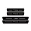 Explosiones transfronterizas son adecuadas para umbral de puerta de maletero de coche Honda Freed CR-Z Type R con textura de fibra de carbono y cuero