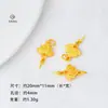 Colgante de Flor de Lirio del Valle Chapado en Cobre Dorado de Alta Retención de Color Pulsera con Cuentas Espaciadoras de Flor de Trébol de Cuatro Hojas Accesorios de Joyería con Cuentas Materiales Venta al por Mayor