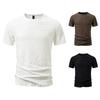 Amazon Nueva Camiseta de Manga Corta para Hombre Diseño de Diamante Cuello Redondo Casual Manga Corta Camiseta Deportiva Juvenil