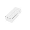 Caja de Almacenamiento de Calcetines Cajón Rectangular Largo con Partición Almacenamiento Escritorio Transparente Miscelánea Papelería Caja para Espacios Pequeños Objetos Pequeños