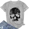 Camisetas de Calaveras para Mujer Esqueleto Divertido Gráfico Gótico Casual