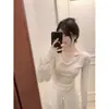 Estilo Preguiçoso Macio e Ceroso Gola Rolê Camisa de Malha para Usar por Baixo para Mulheres no Outono e Inverno Novo Estilo High-End Doce e Picante Manga Única Top Interno