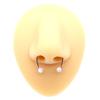 Anillo nasal magnético de acero inoxidable transfronterizo de Gaibei Europa y Estados Unidos, anillo nasal sin orificio, clip nasal para punción, fabricantes de anillos nasales Aobao en stock