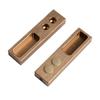 Armário de Roupas de Liga de Alumínio Tubo Quadrado Barra de Cabides Barra Transversal Quadrada Guarda-Roupa Barra de Roupas Base com Flange de Metal Silencioso Resistente ao Desgaste