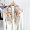 Pañuelo de seda retro británico para mujer, versátil y ligero, adecuado para viajes y fotografía, pañuelo para la cabeza con protección solar, bufanda decorativa para el cuello