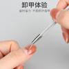 Lixa de Unha de Aço Inoxidável com Duas Pontas Transfronteiriça, Empurrador de Cutícula de Aço para Manicure, Removedor de Cutícula, Removedor de Esmalte, Ferramenta Pessoal de Manicure