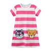 Vestidos de Verano Nuevos para Niños Directos del Fabricante, Vestidos de Niña con Estilo Europeo y Americano, Vestidos de Princesa Bordados con Dibujos Animados de Moda para Niñas