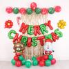 Set de Decoración de Globos Navideños de Amazon Tema de Fiesta de Feliz Navidad Diseño Creativo de Escena Globo