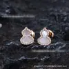 Pendientes de Calabaza Kirin Heweisha para Mujer Mismo Estilo que Liu Shishi Pendientes Rojos Chinos Perla Blanca Ágata Roja Pendientes Exquisitos