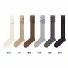 Meias Brancas Acima do Joelho para Mulheres, Meias para Botas Outono/Inverno, Meias Longas 100% Algodão, Meias Folgadas, Meias para Panturrilha, Meias Longas JK para Botas