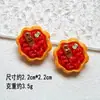 Tarte de fruta de simulação brinquedo resina acessórios DIY cola de creme capa de telemóvel grampo de cabelo íman de frigorífico materiais de decoração atacado